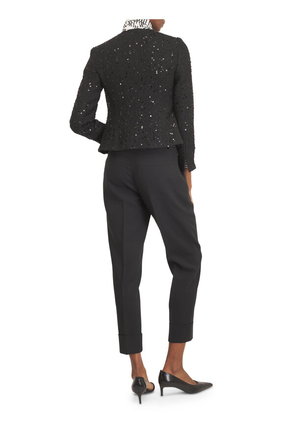 Akris Maxima Black Cuffed Wool Pant - view 4