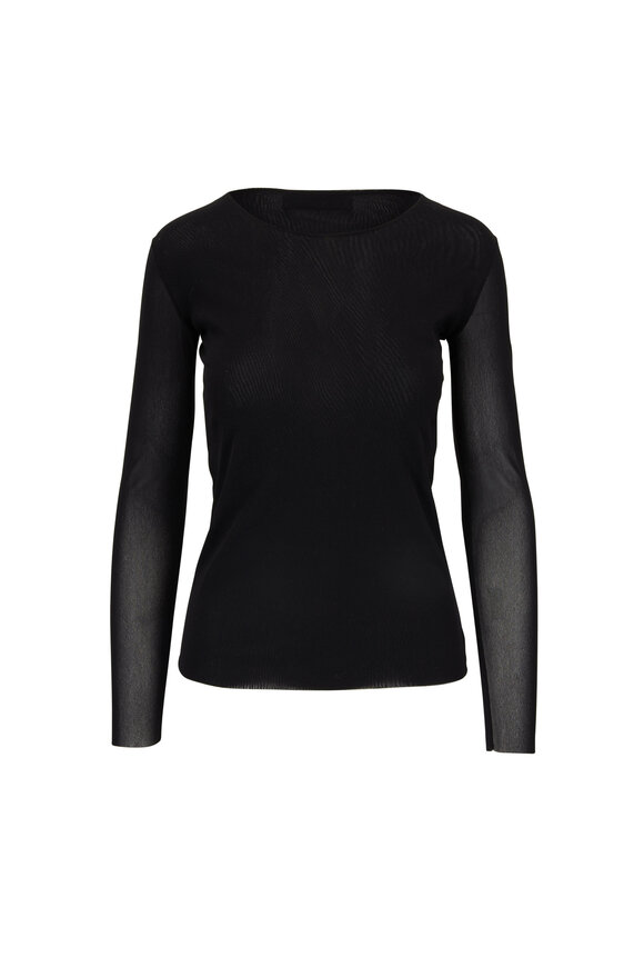 D.Exterior - Black Mesh Turtleneck | Mitchell Stores