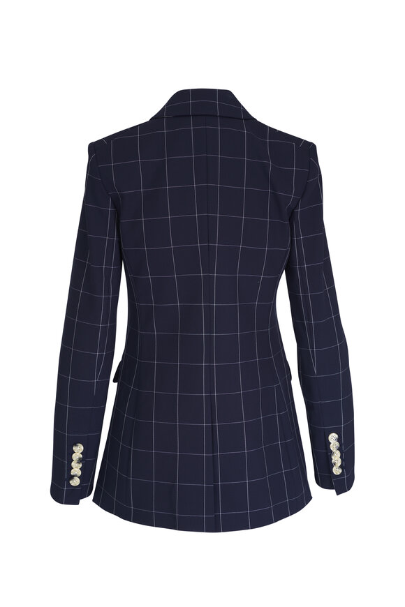 Veronica Beard - Charleston Navy & White Windowpane Dickey Jacket