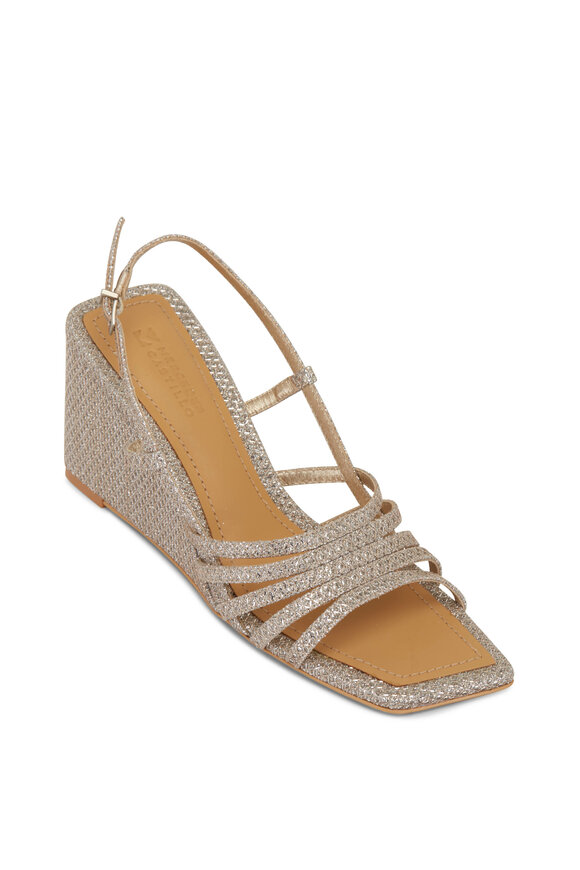 Mercedes Castillo - Julia Platinum Slingback Wedge, 75mm