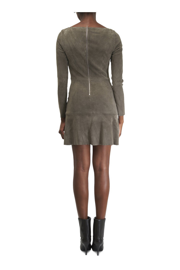 Jitrois - Olivia Gray Suede Mini Dress