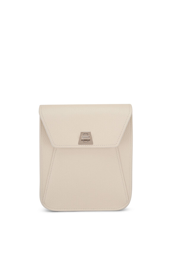 Akris - Mini Anouk White Leather Messenger Bag 