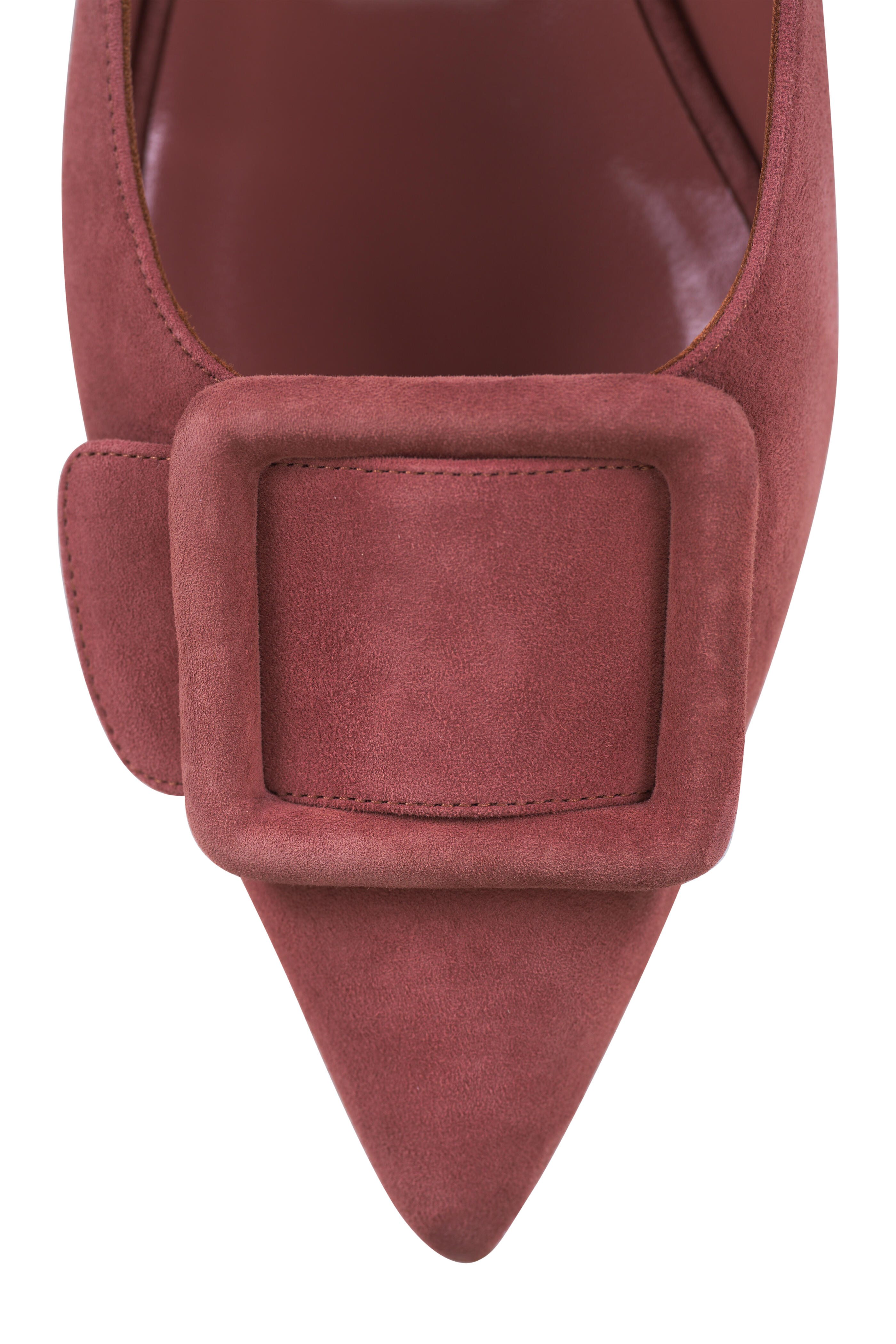 Manolo Blahnik - Maylura Medium Brown Suede Slingback Flat