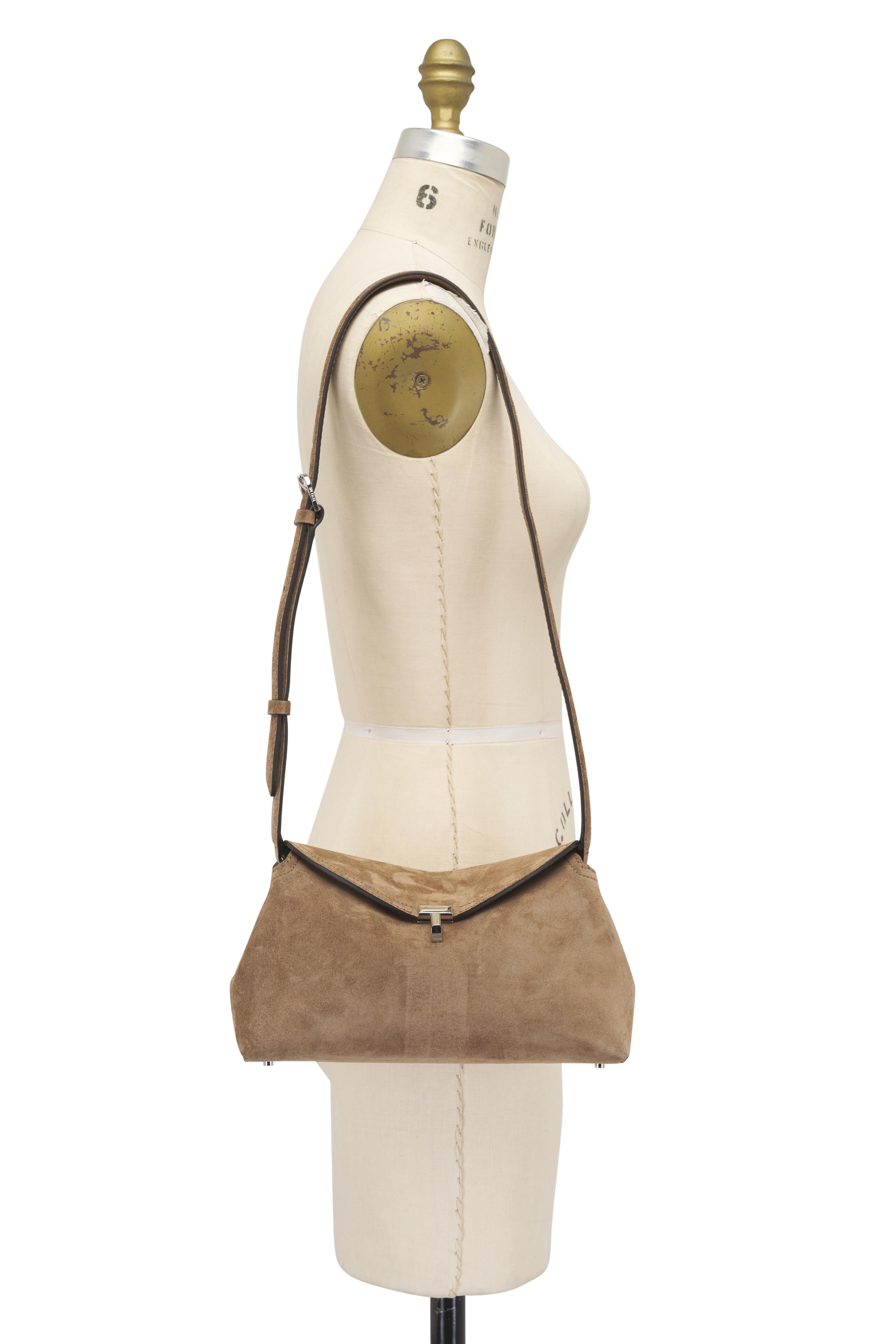 Totême - T-Lock Suede Clutch