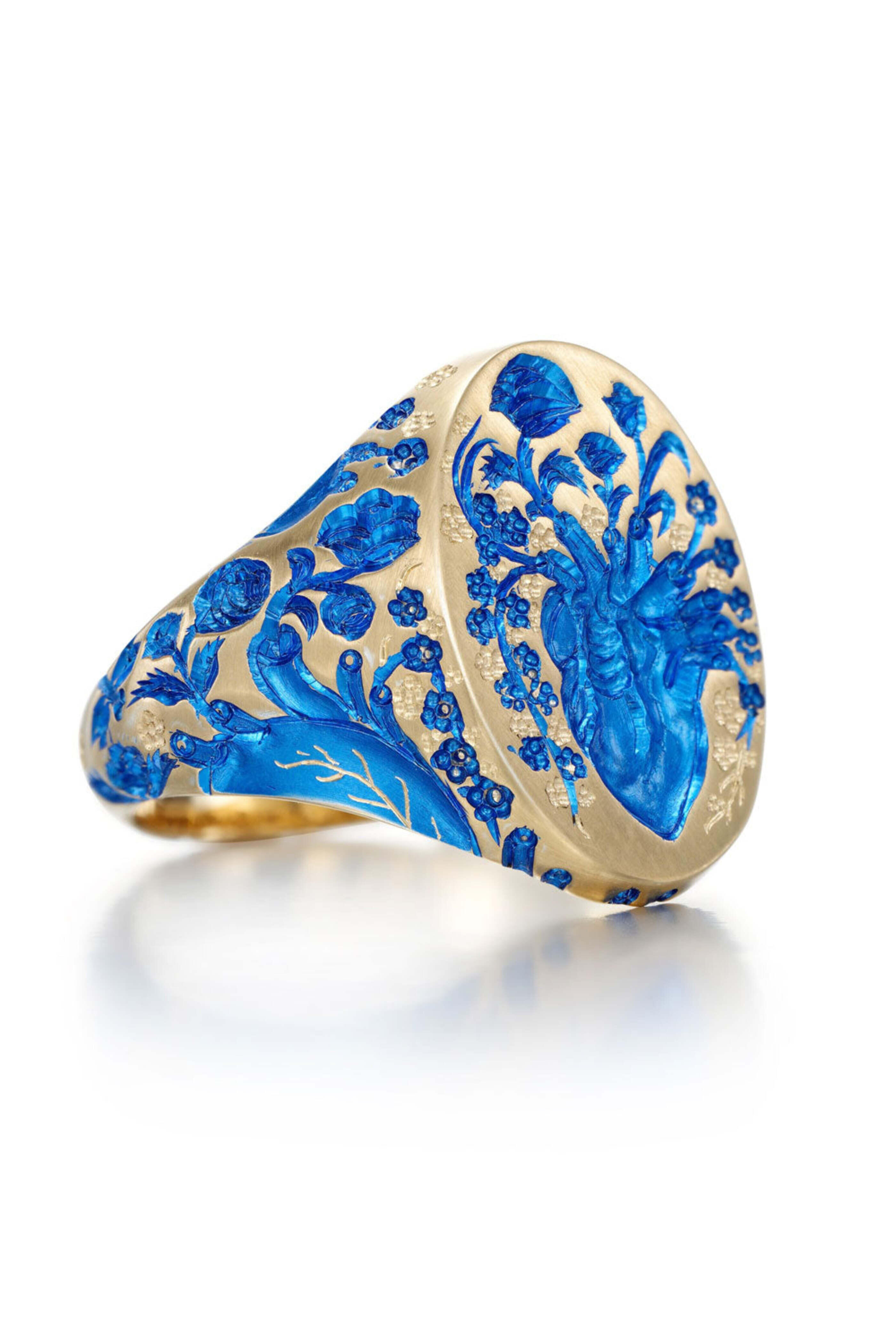 Castro Smith - Heavyweight Blue Ceramic Heart Ring