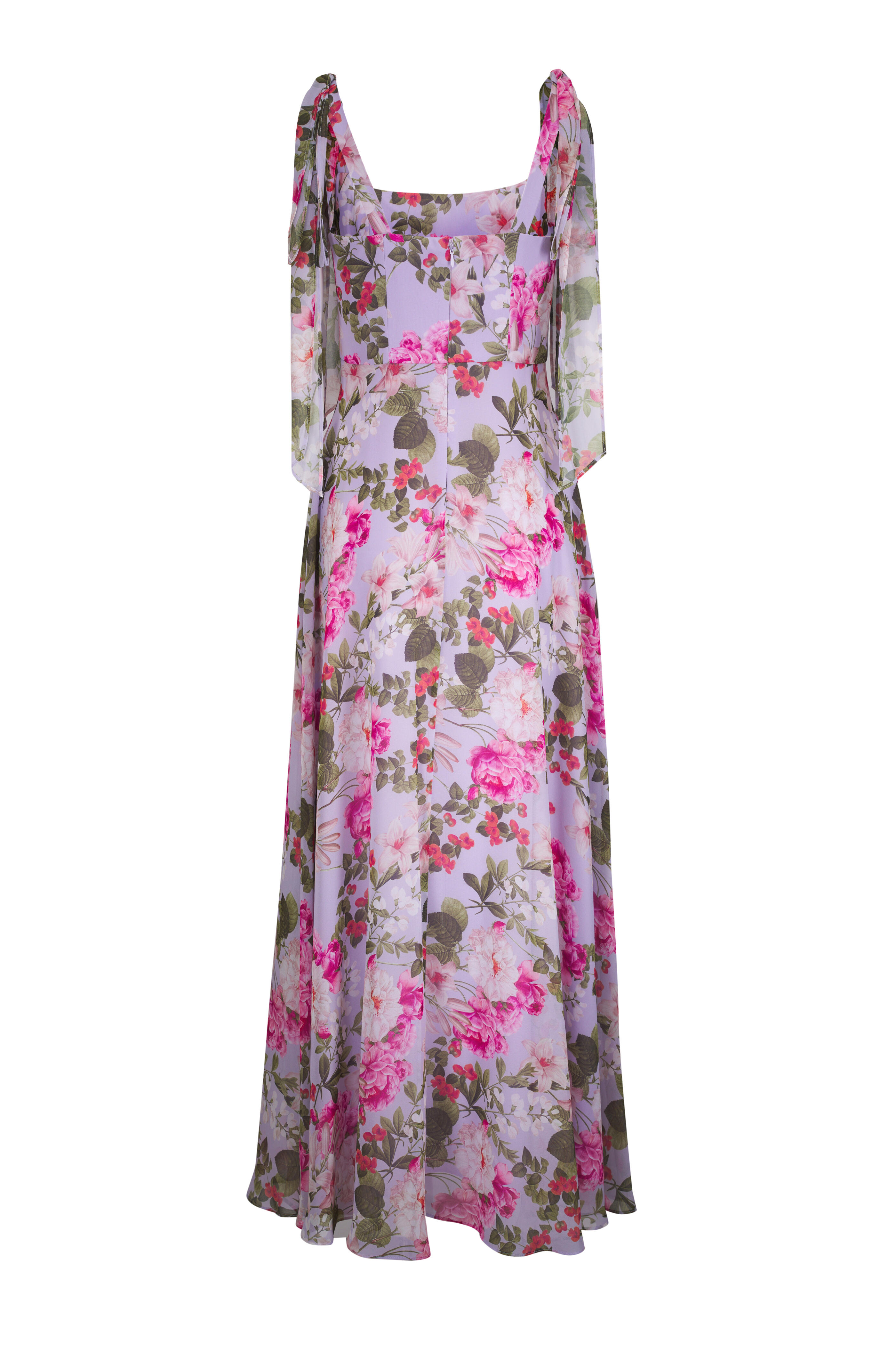 Sachin + Babi - Pearl Petite Periwinkle & Petal Print Chiffon Gown