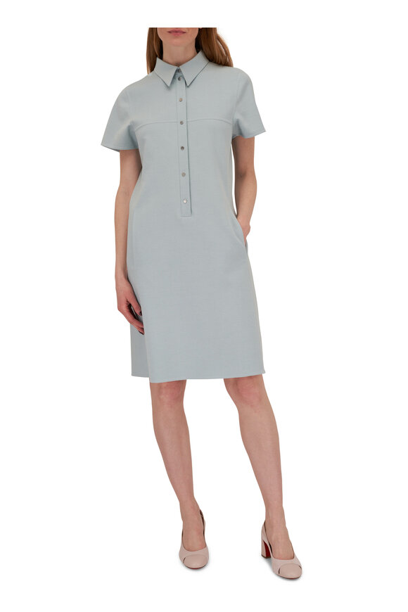 Akris - Bleach Blue Collared Shirtdress