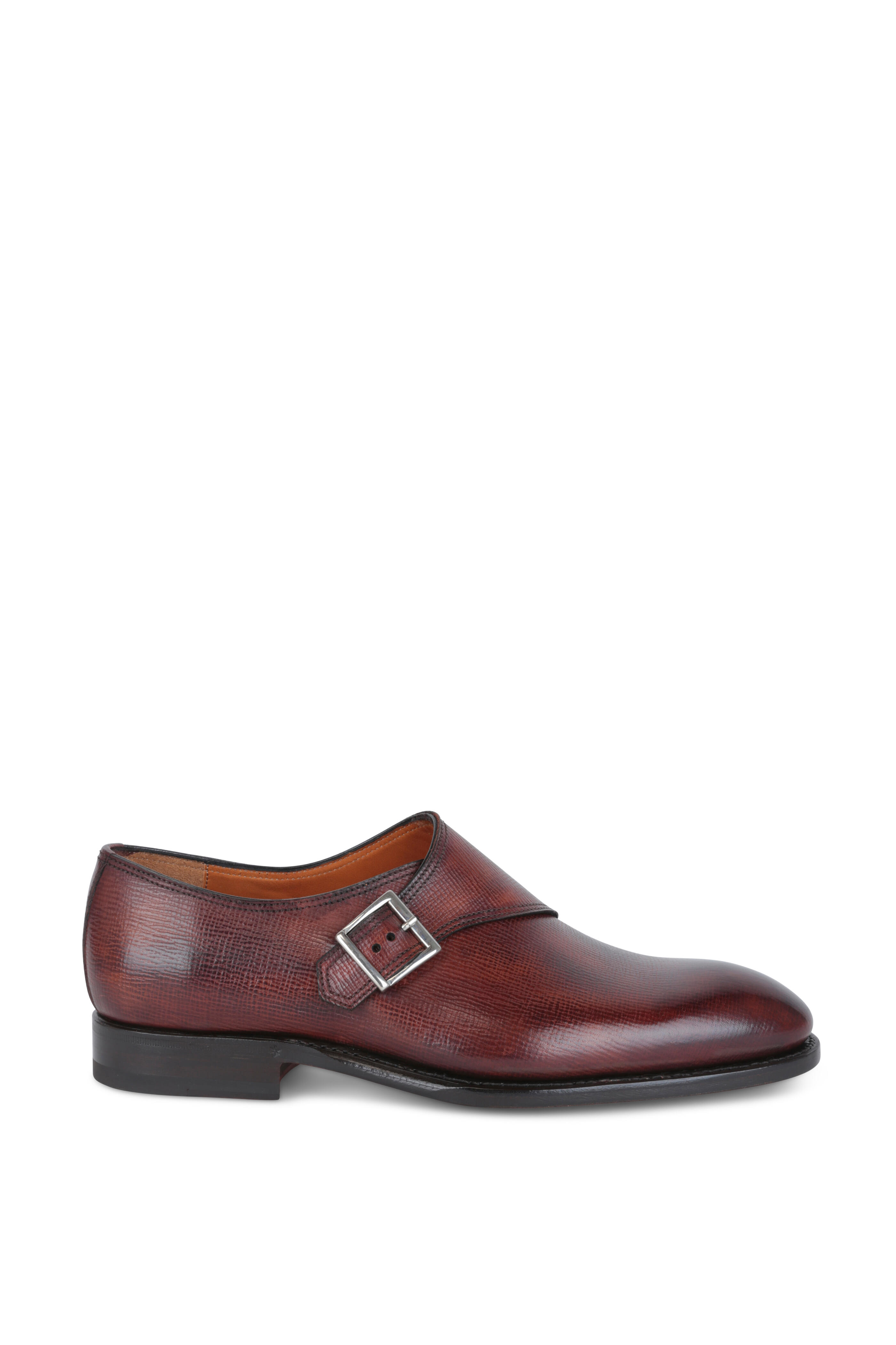 Bontoni - Prezioso Brown Wood Leather Monk Shoe