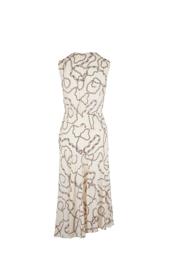 Veronica Beard - Wixson Ivory Chain Print Silk Dress