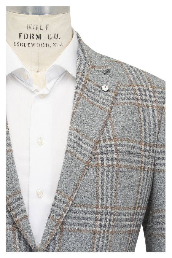 L.B.M. 1911 - Gray & Tan Windowpane Sportcoat