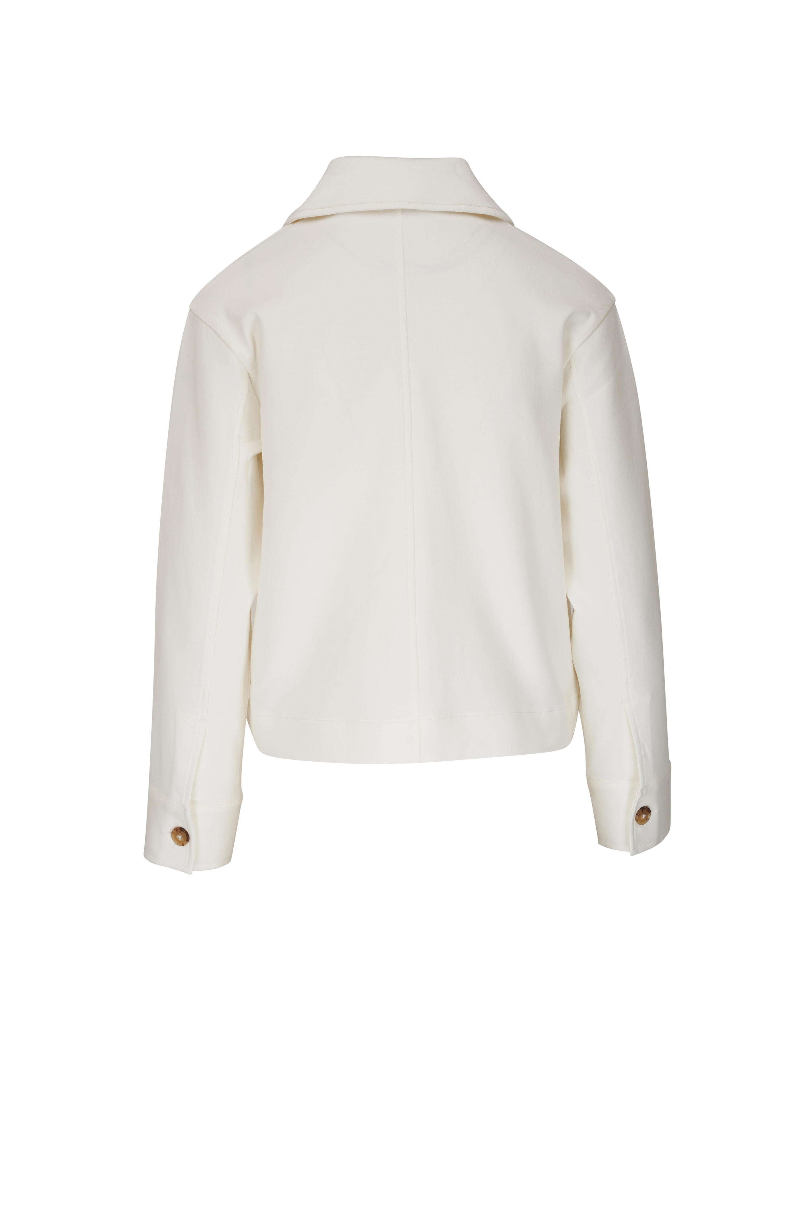 Vince - Off White Zip Up Collared Jacket | Mitchell Stores