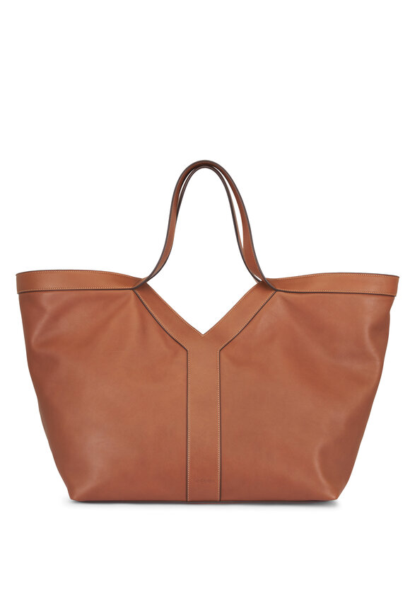 Saint Laurent Y Brick Grain Leather Tote - view 4
