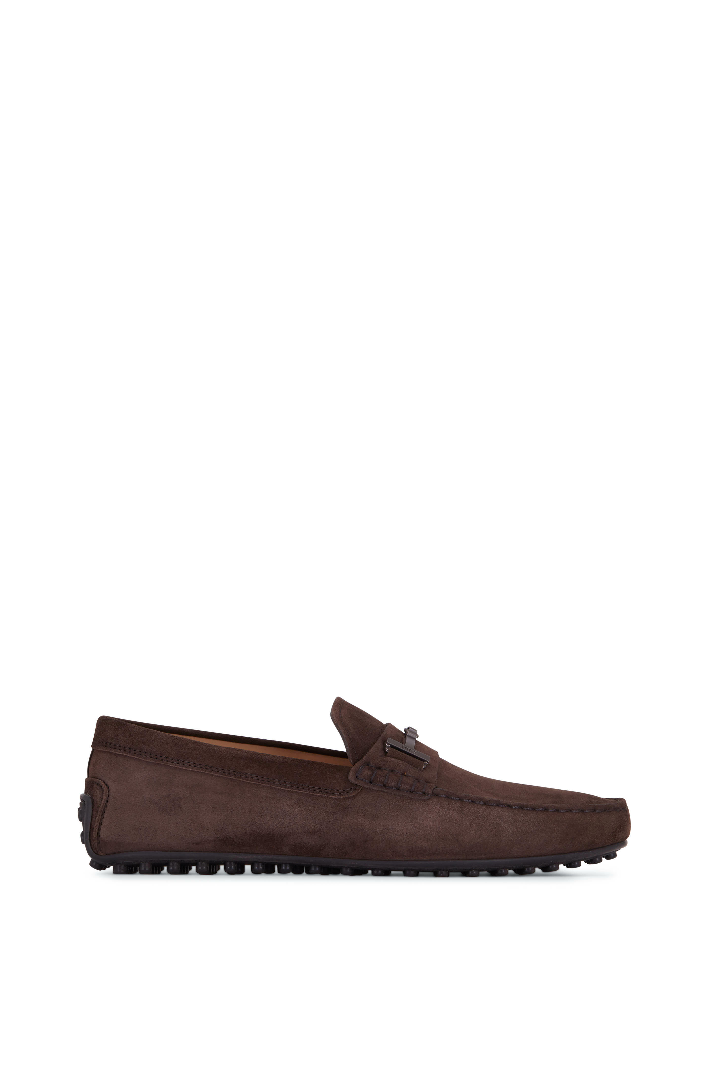 Tod's - T-Timeless Dark Brown Suede Loafer | Mitchell Stores