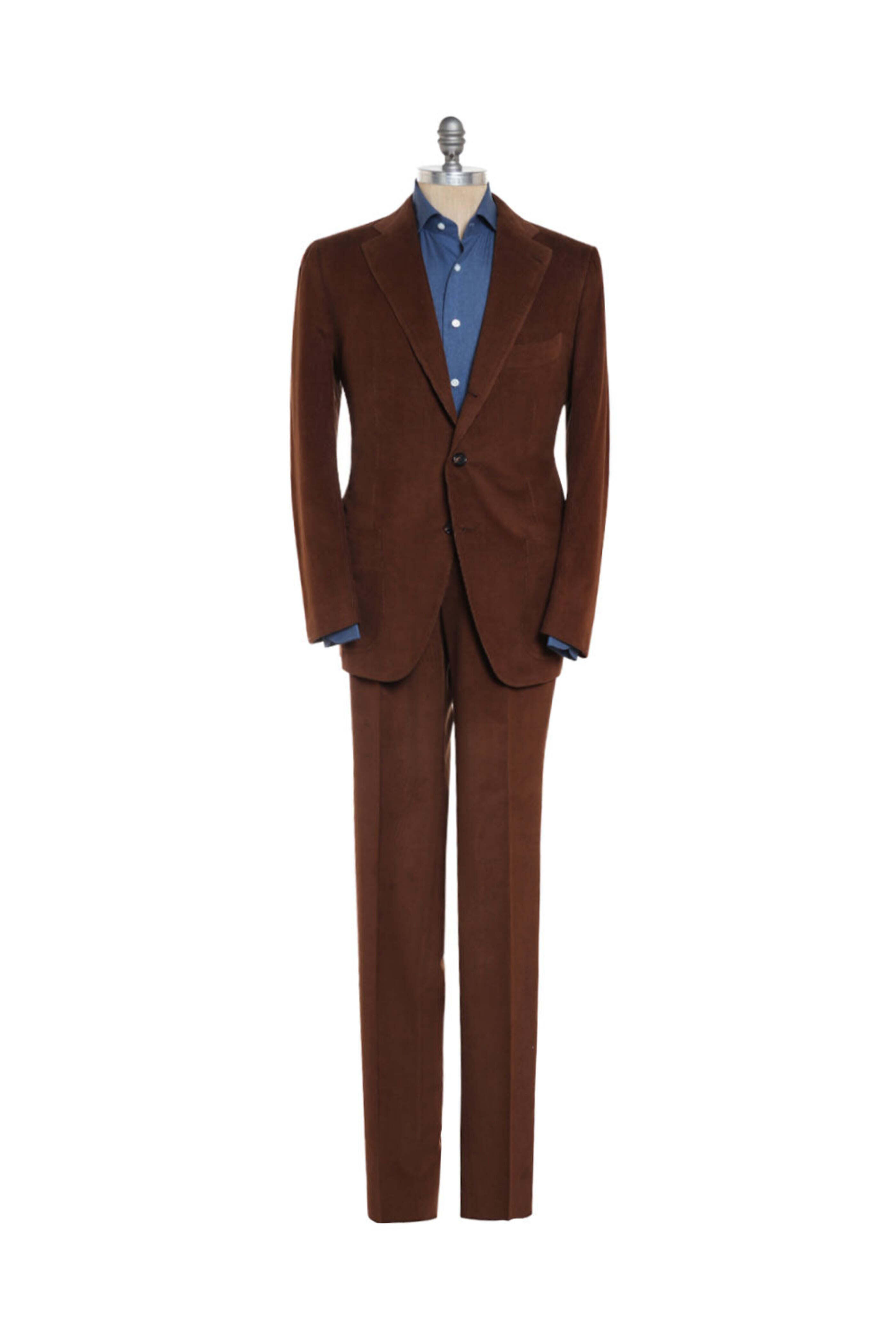 Cesare Attolini - Brown Sea Island Cotton Corduroy Suit