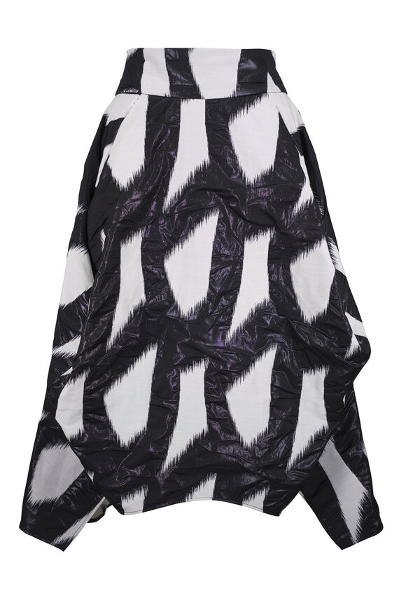 Zero + Maria Cornejo Nio Metallic Brushstroke Jacquard Skirt