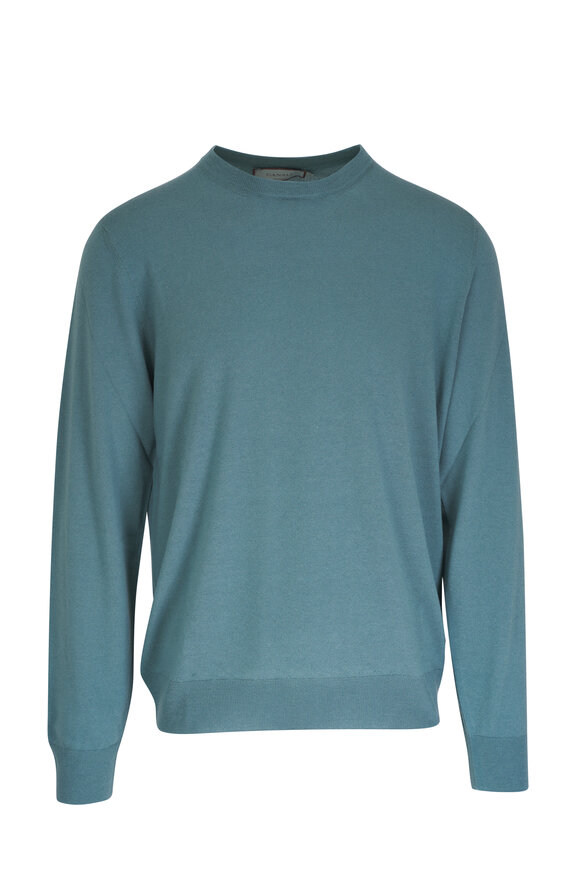 Canali Light Blue Cashmere Crewneck Sweater 