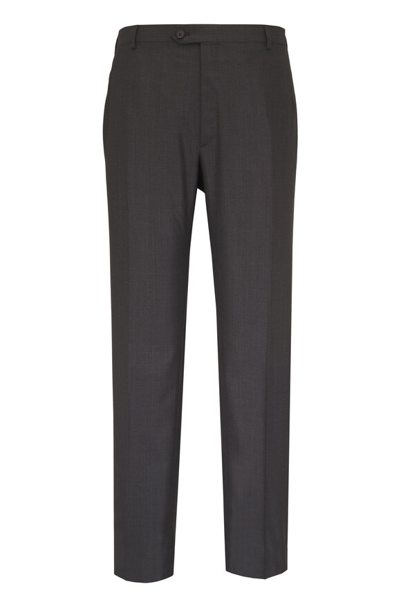 Brioni Anthracite 170's Tonal Pinstripe Wool Suit - view 4