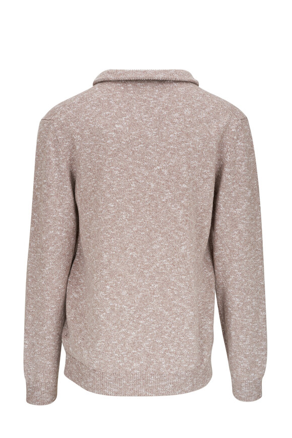 Maurizio Baldassari - Winter Mouline Beige Quarter Zip Pullover