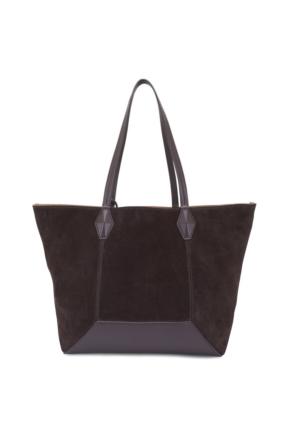 Jimmy Choo Diamond Coffee Suede Tote - view 7