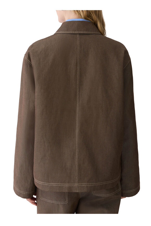 Lafayette 148 New York Root Cotton & Linen Twill Workwear Jacket - view 3