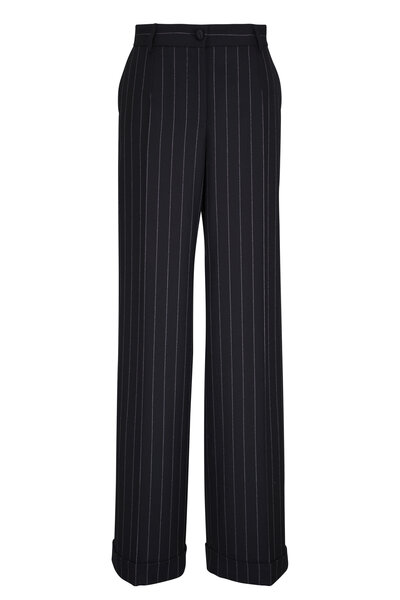 Saint Laurent - Chocolate Silk Crepe Pant | Mitchell Stores