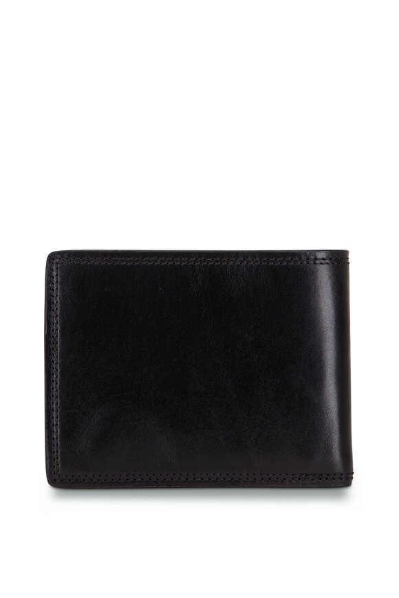 Bosca - Black Smooth Leather Bi-Fold Wallet