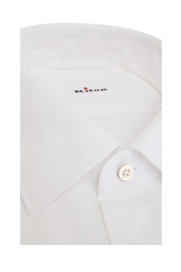 Kiton - White Cotton Dress Shirt 