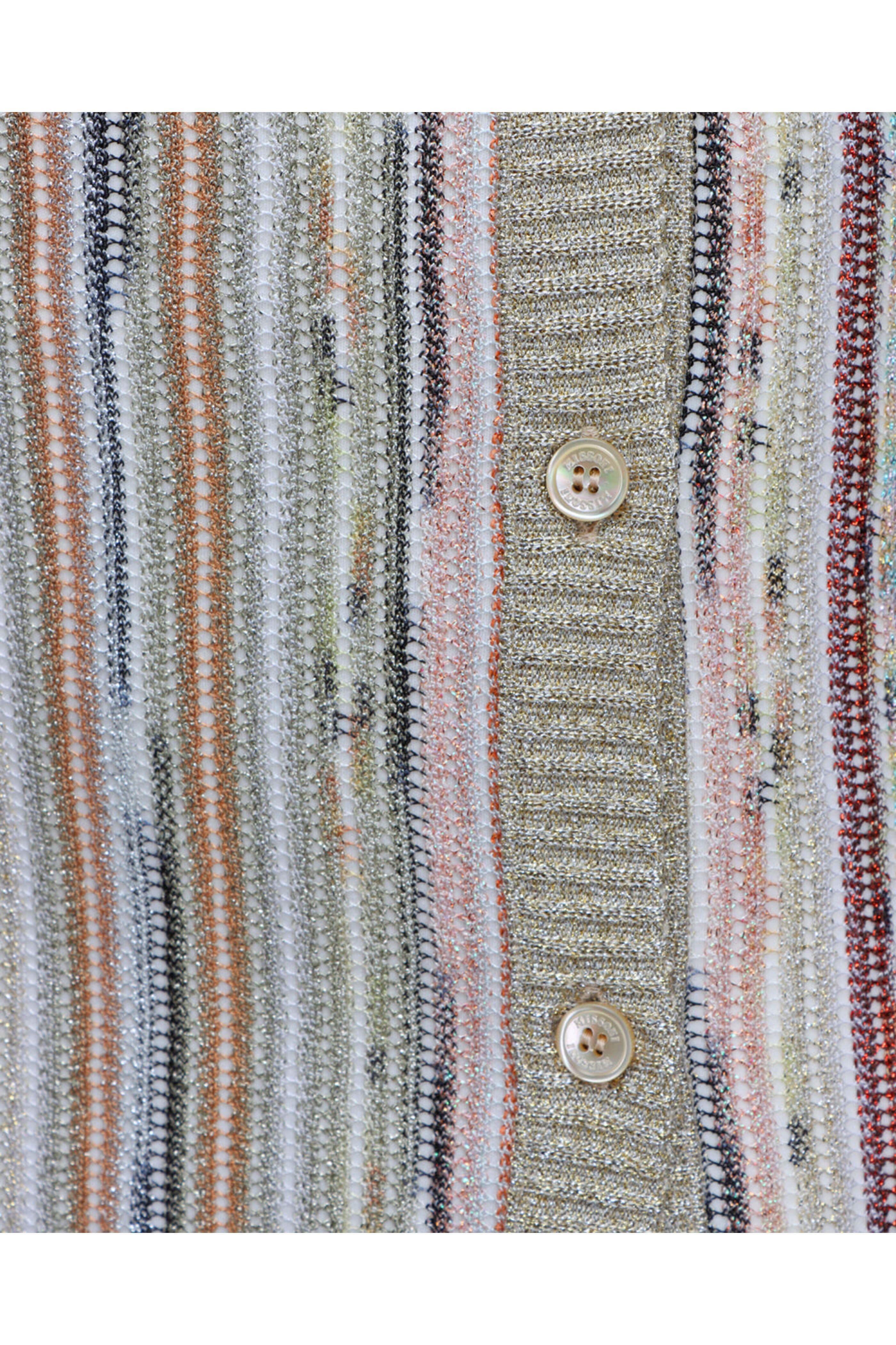 ミニスカート Missoni Orange Lame Striped Viscose Mini Skirt Missoni - Orange and Gray Stripe Lamé Mini Skirt