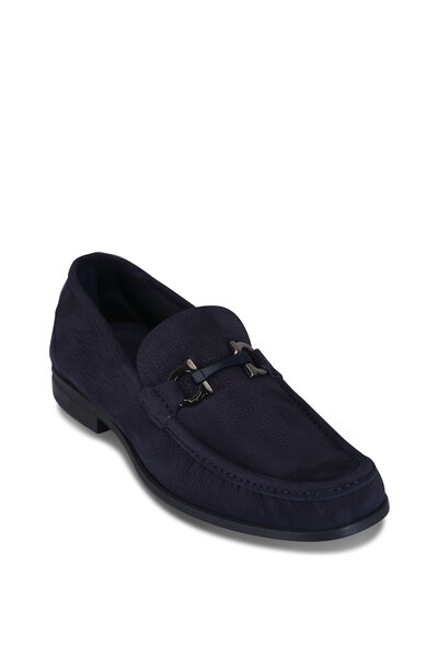 【関税&送料込】Salvatore Ferragamo Dark Brown Corduroy Flar FERRAGAMO Desio Leather Gancio Penny Loafers | Saks Fifth Avenue