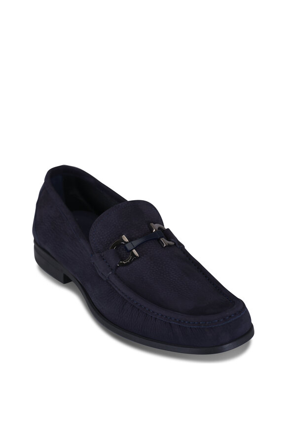 Salvatore Ferragamo ニコレッタヌバック紺 パンプスサイズ8