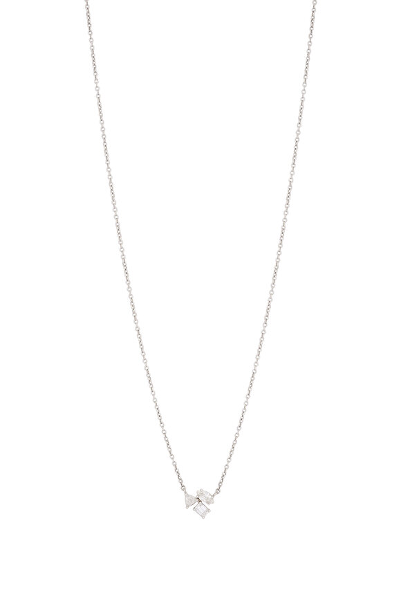 Kimberly McDonald 18k White Gold Irregular Diamond Pendant Necklace