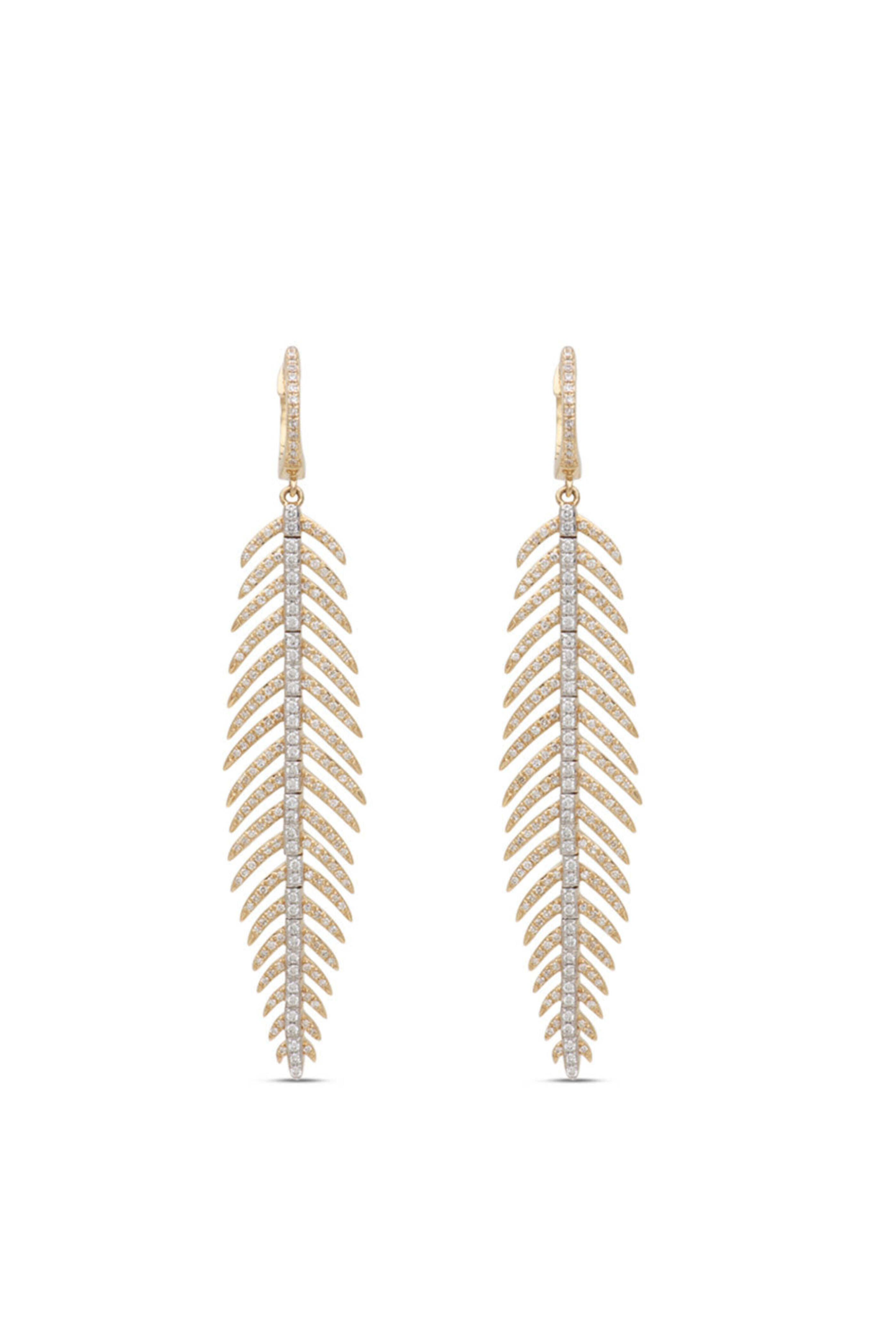 Kai Linz - Diamond Feather Earrings