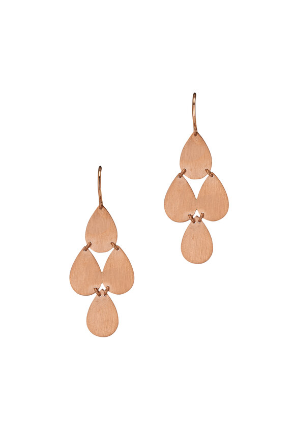 Irene Neuwirth Rose Gold Classic Four Drop Chandelier Earrings