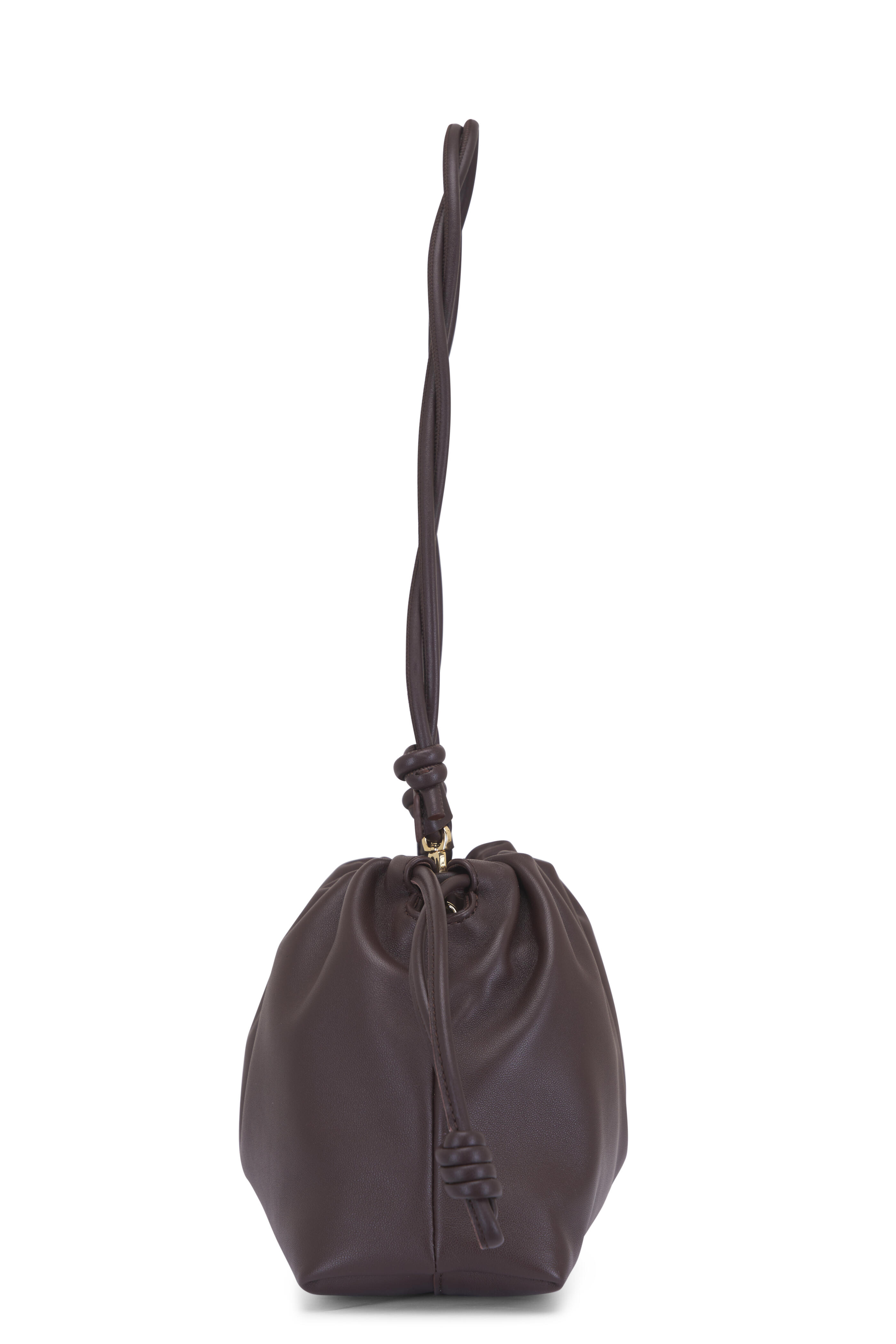 Loewe - Medium Flamenco Dark Brownie Leather Clutch - view 3