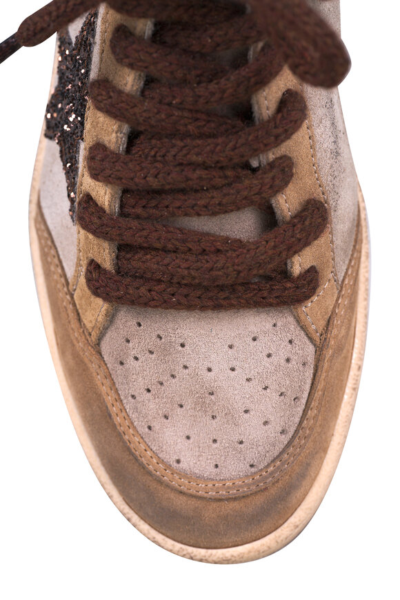 Golden Goose Ballstar Beige & Brown Suede Low Top Sneaker - view 5