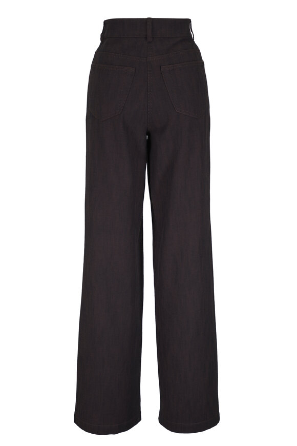 Akris Punto Cooper Espresso Wide Leg Five Pocket Jean - view 2