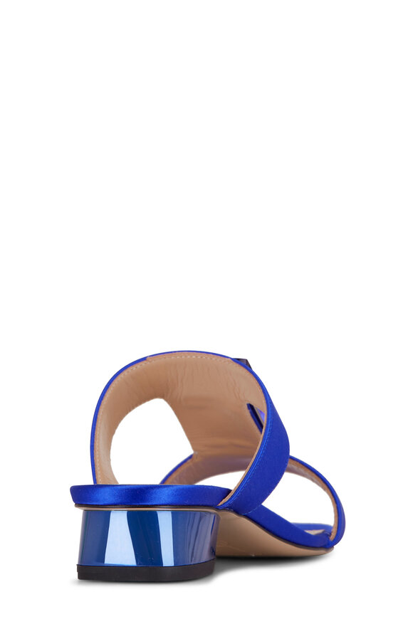 Paul Andrew - Cube Cobalt Blue Demi Wedge Sandal, 25mm 