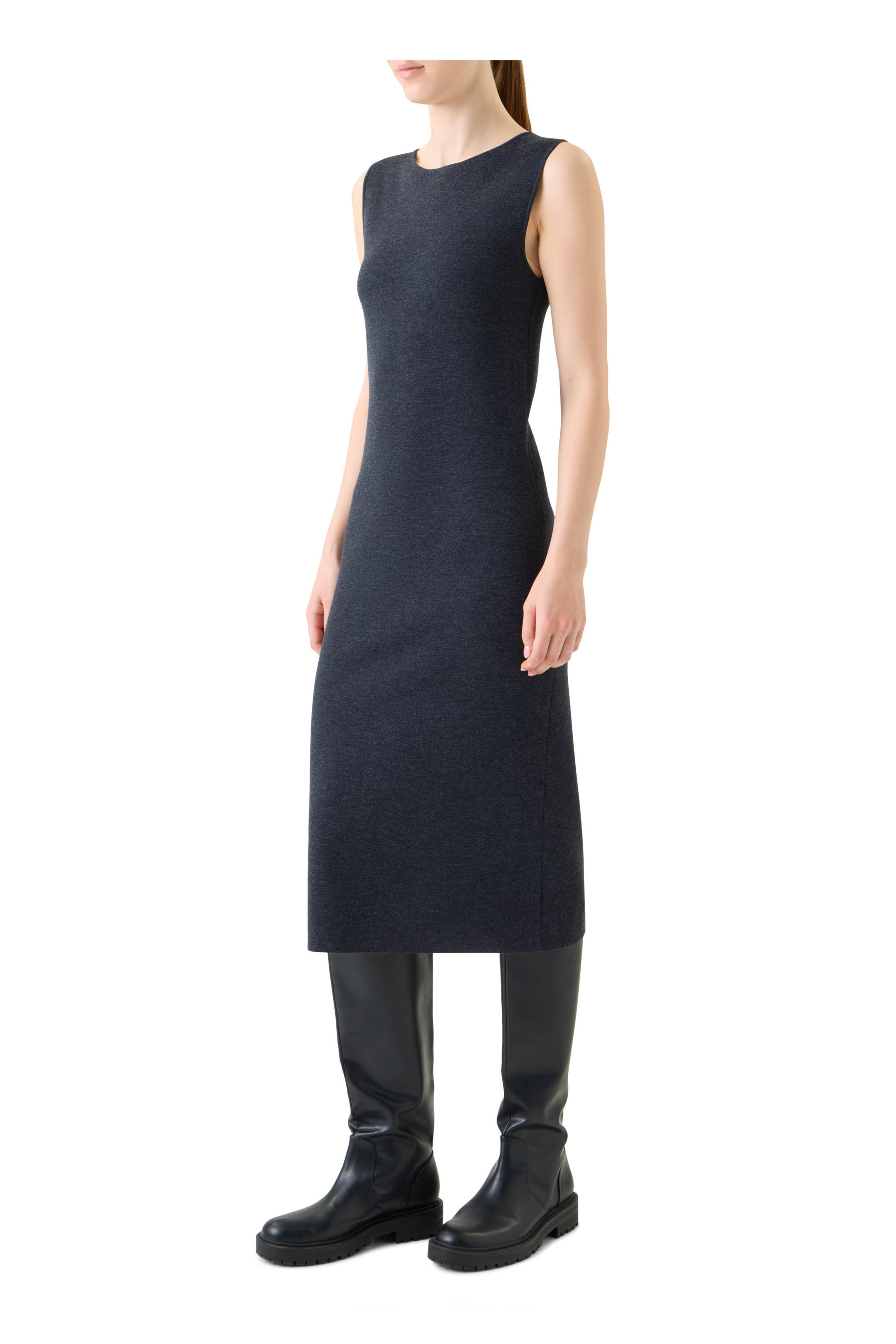 Akris Punto - Charcoal Gray Tube Milano Knit Dress