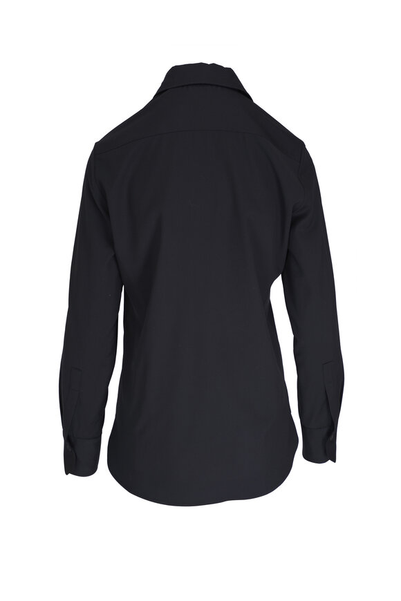 Kiton - Black Diamond Wool Blouse 