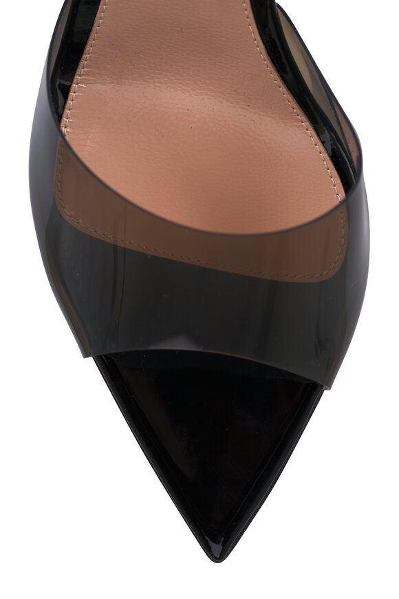 Gianvito Rossi Elle Black Plexi Sandal, 85mm - view 5