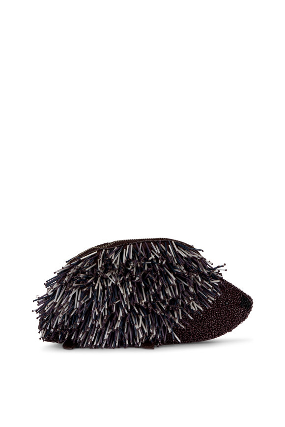Staud Porcupine Black Beaded Clutch - view 1