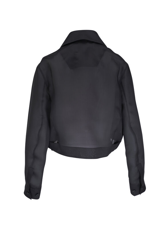 Akris - Tapiwa Black Silk Short Blouson Jacket 