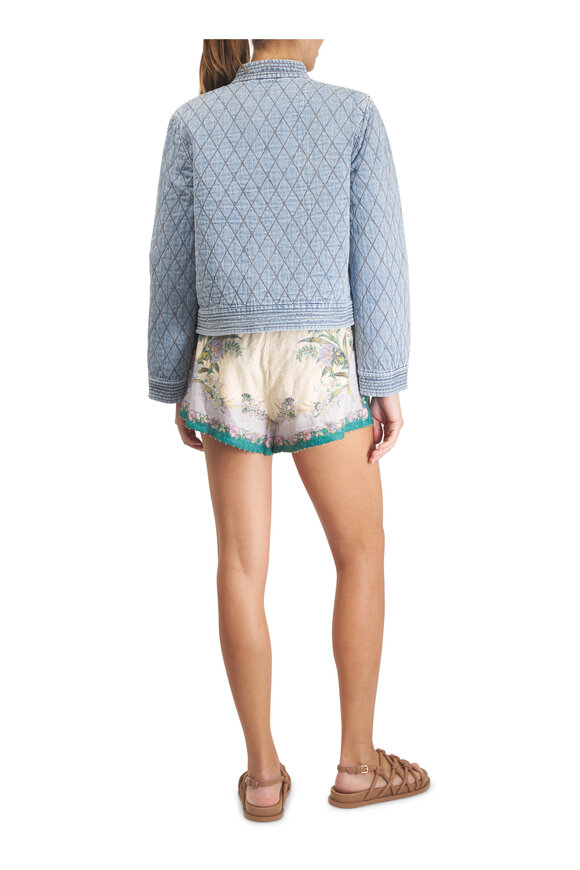 Zimmermann Indra Skylark Denim Quilted Jacket - view 4
