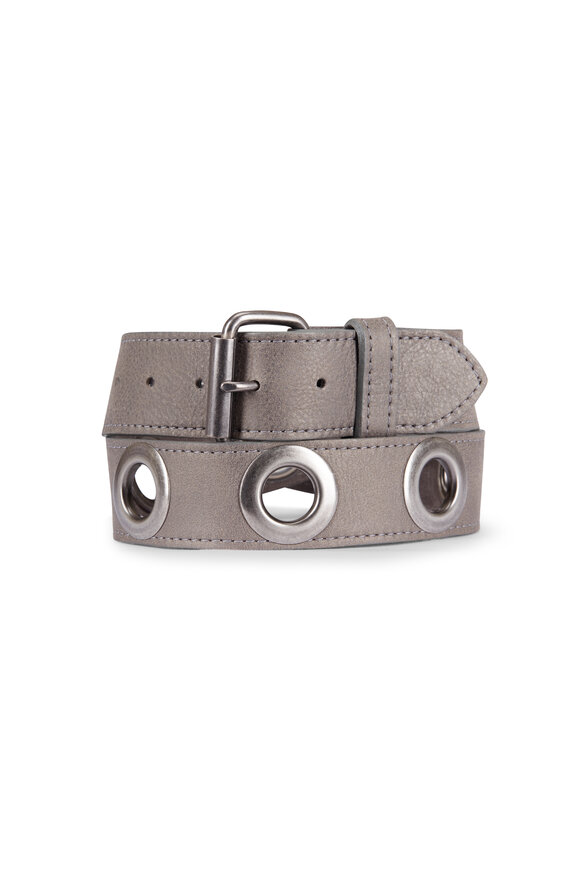 Kim White - Grey Grommet Belt