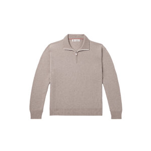 【BRUNELLO CUCINELLI】 Brunello Cucinelli - Panama Cashmere Quarter Zip