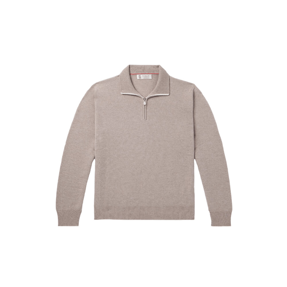Brunello Cucinelli MCAP91013C101 関税送料込 Brunello Cucinelli - Panama Cashmere Quarter Zip