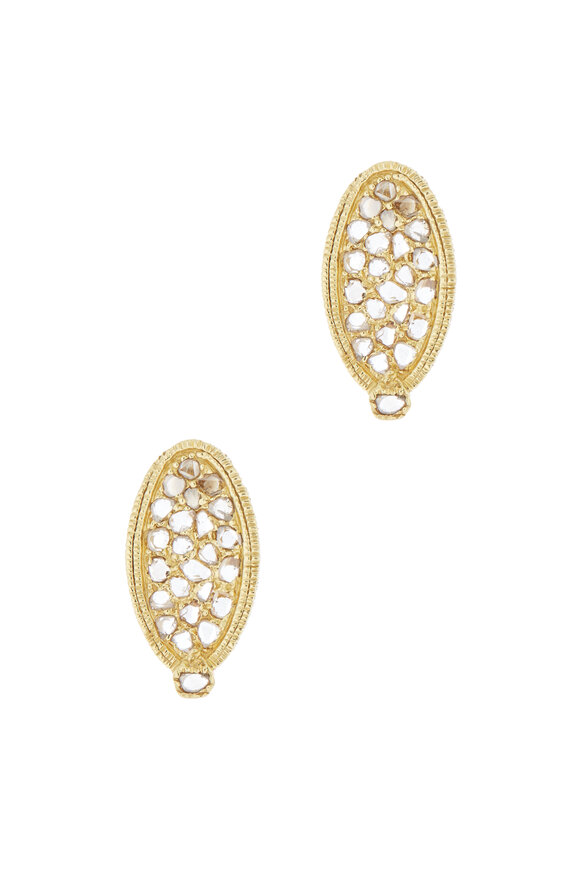 Coomi - 20K Yellow Gold Diamond Earrings