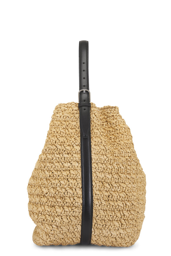 Totême Natural Belted Raffia Tote - view 4