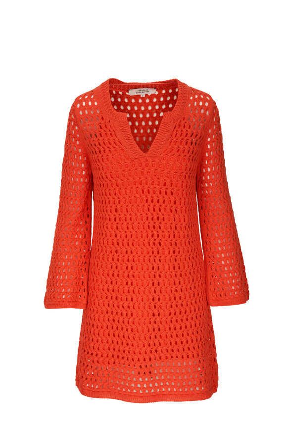 Dorothee Schumacher - Modern Pointelle Spiced Orange Mini Dress 