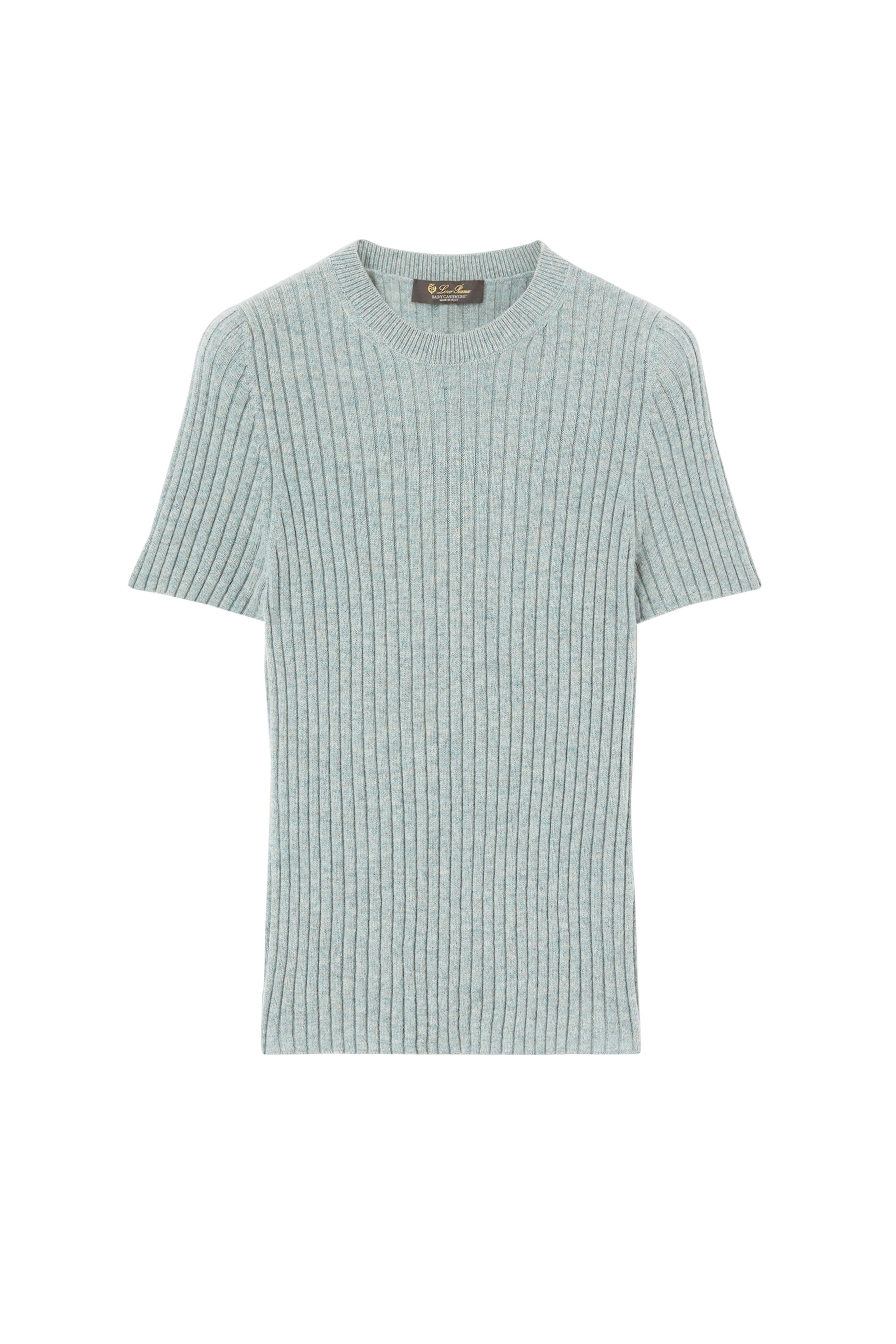 Loro Piana - Light Blue Baby Cashmere Short Sleeve Knit T-Shirt